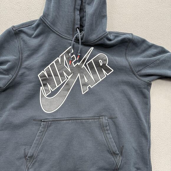Nike Air Hoodie Mens Large Black Pullover Sweatshirt Swoosh Graphic Gym Workout. - Picture 8 of 10